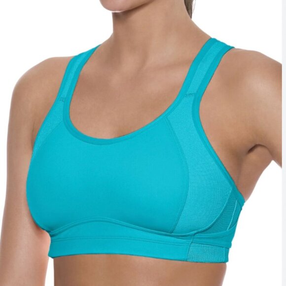 Champion Blue Sports Bra Athletic Athleisure Neutral 360 Max Support Racerback - Picture 2 of 13
